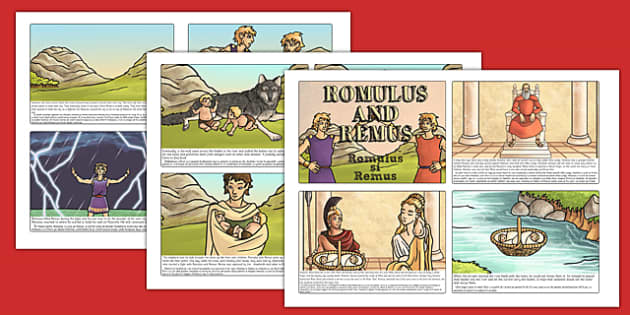 Romulus and remus story cards romanian translation