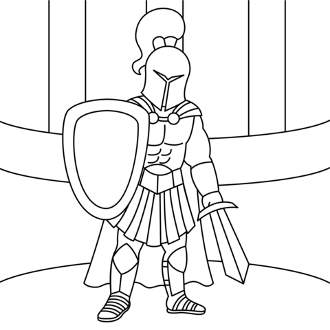 Gladiator coloring page free printable coloring pages