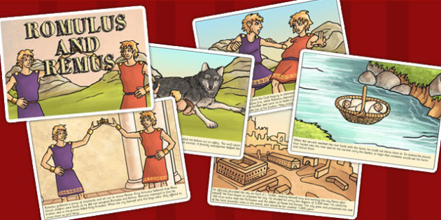 Romulus and remus story cards teacher made