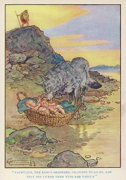 Romulus remus having been suckled by a she