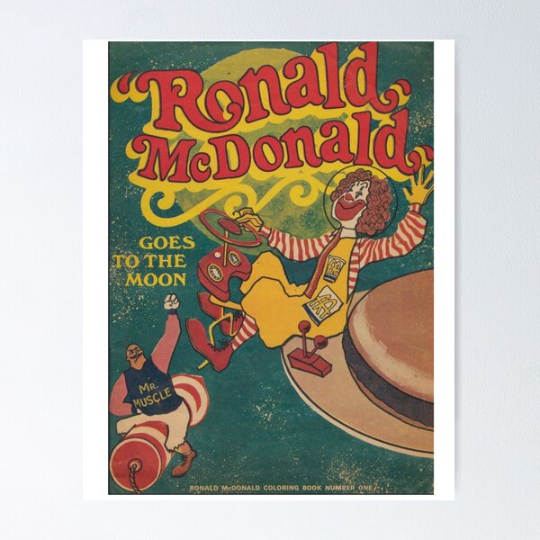Vintage ronald mcdonald poster for sale by deadbeattaco