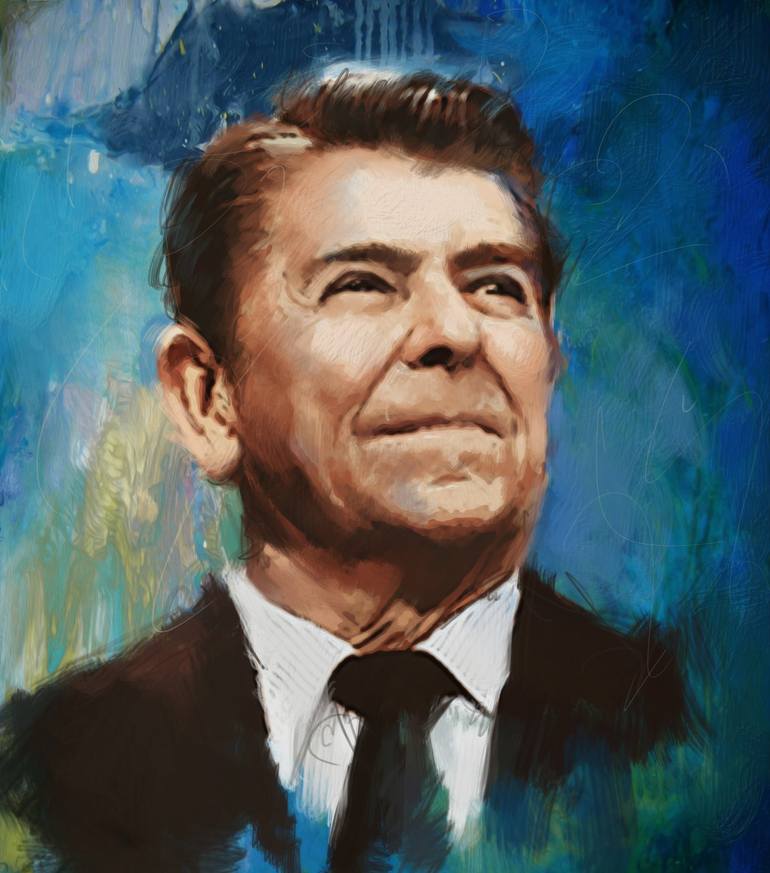 Ronald reagan painting by corporate art task force saatchi art