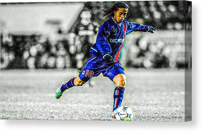 Ronaldinho x psg canvas print canvas art by unknown artist