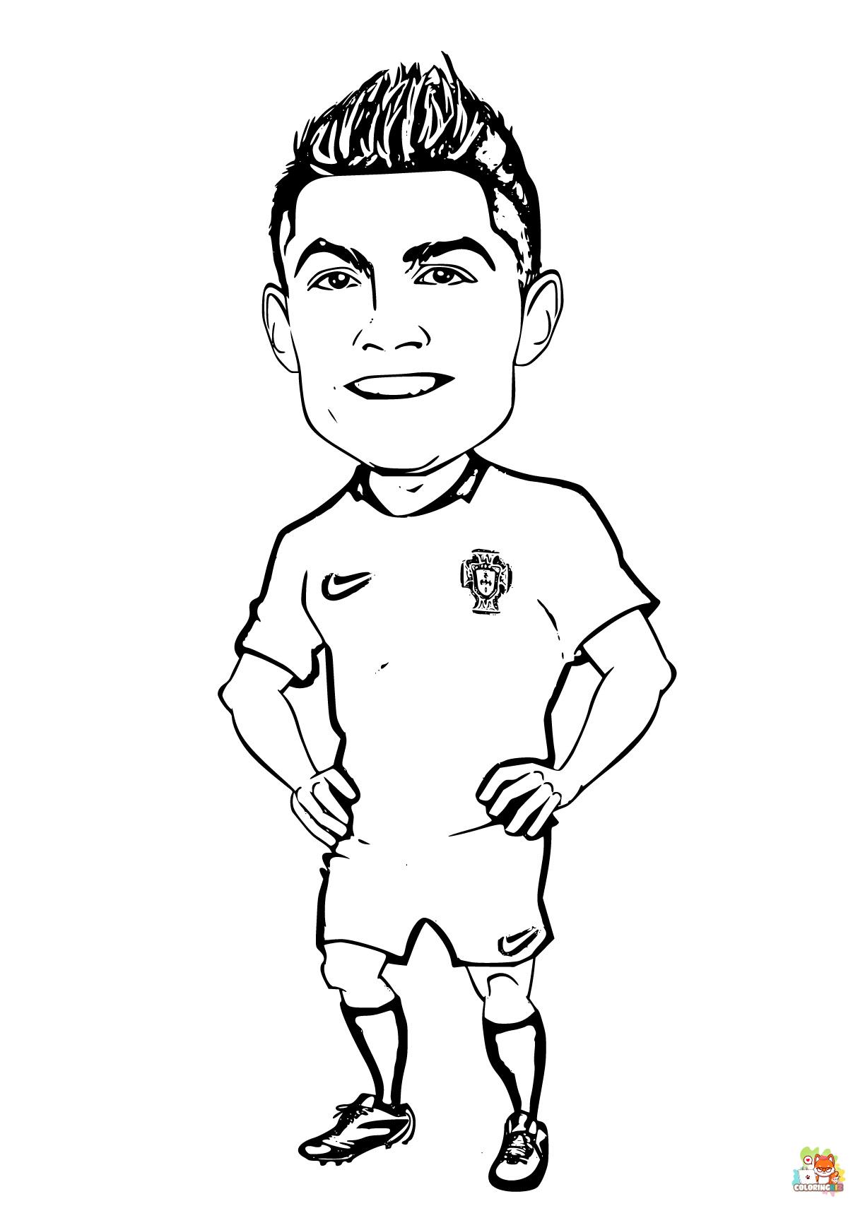 Cristiano ronaldo coloring pages