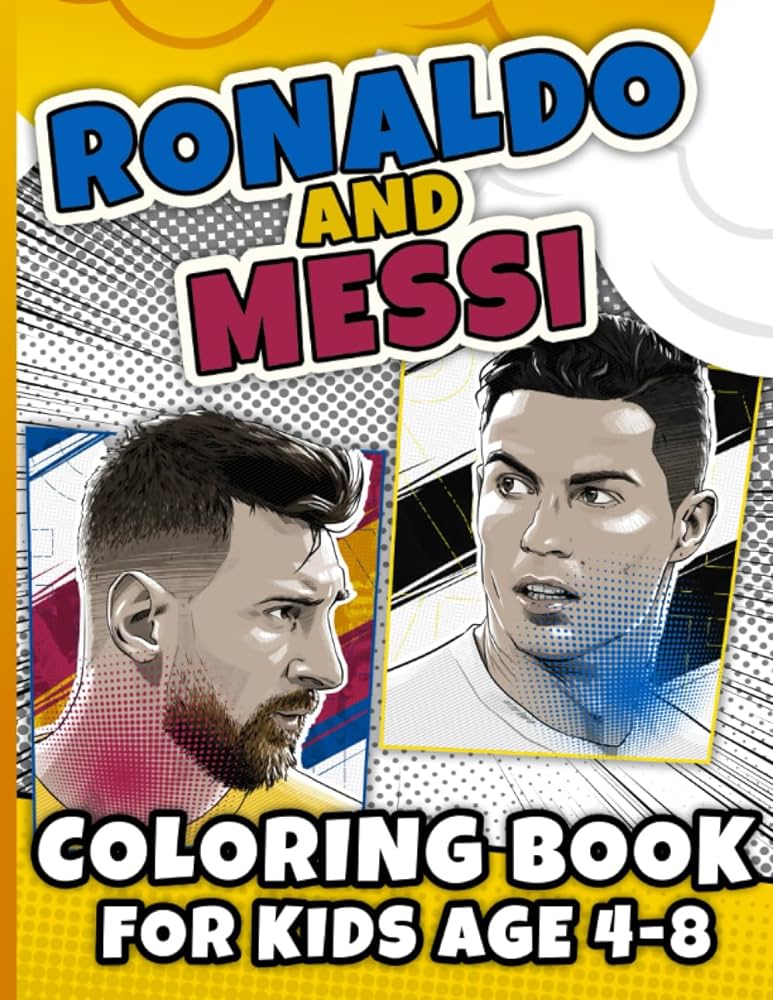 Messi and ronaldo loring book for kids ages