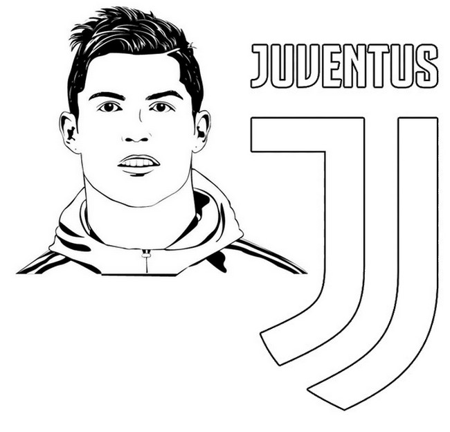 Coloring page uefa champions league cristiano ronaldo