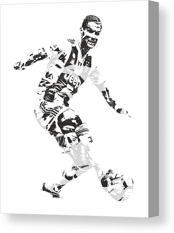 Cristiano ronaldo juventus pixel art canvas print canvas art by joe hamilton