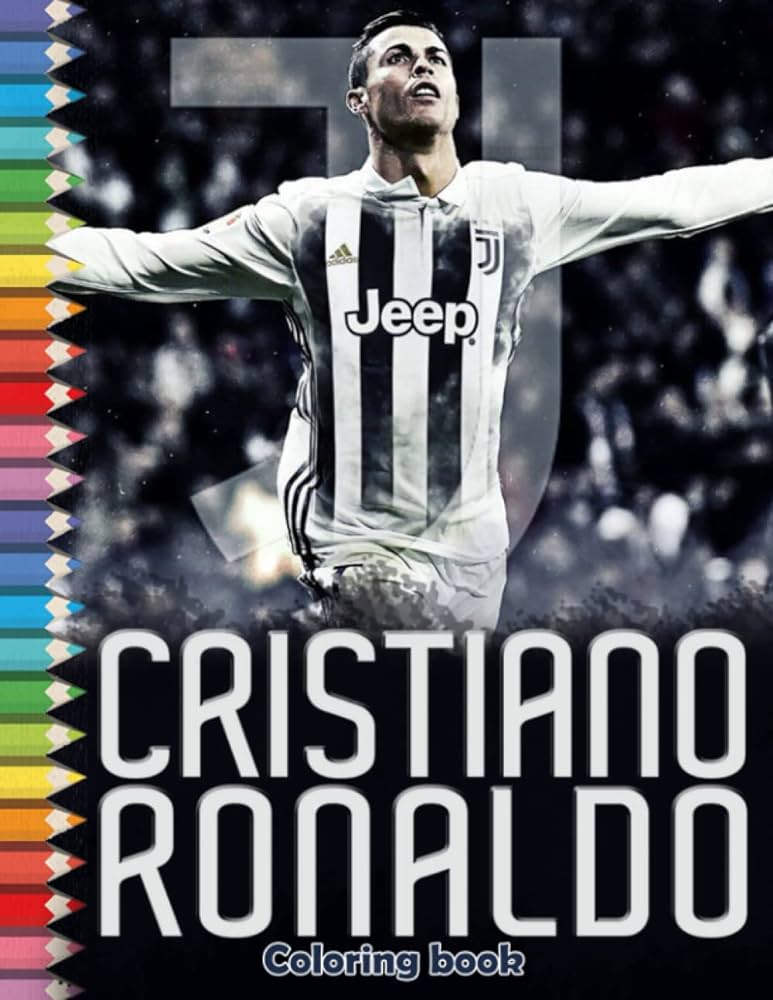 Cristiano ronaldo coloring book an awesome gift for those who are into ronaldo an effective way to relax and boost creativity stephen iphigenia robert books