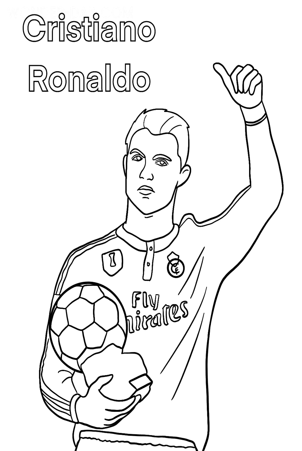 Cristiano ronaldo coloring pages