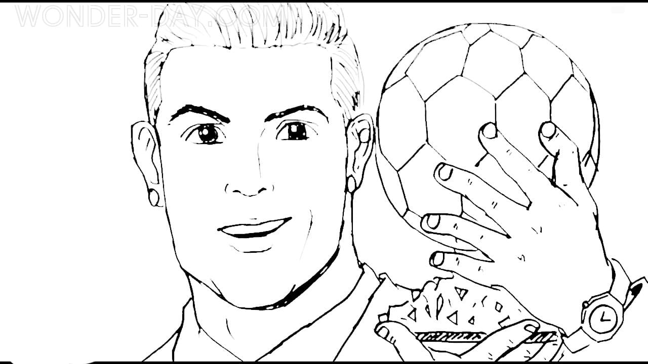 Cristiano ronaldo coloring pages wonder day â coloring pages for children and adults