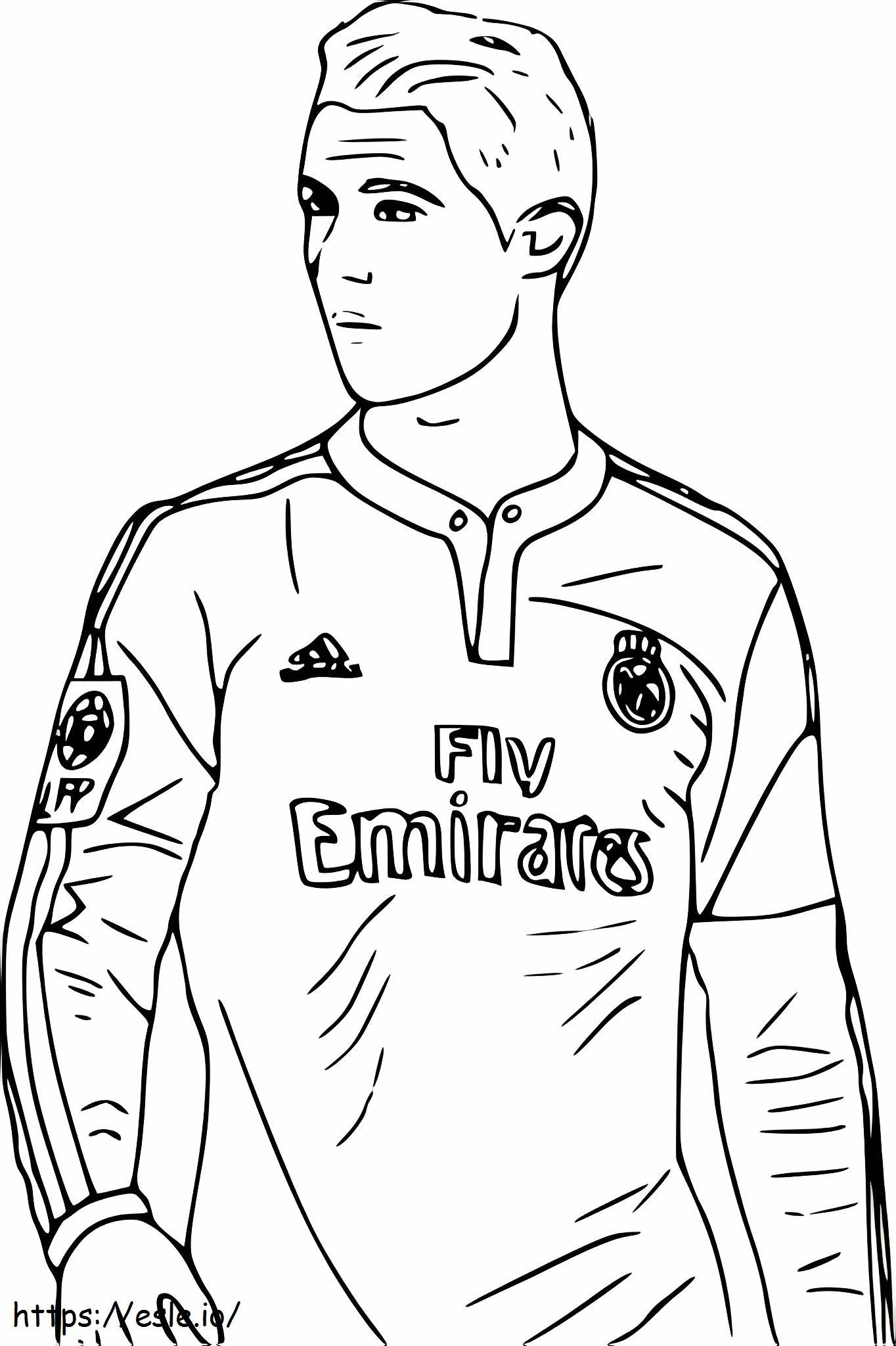Face cristiano ronaldo coloring page