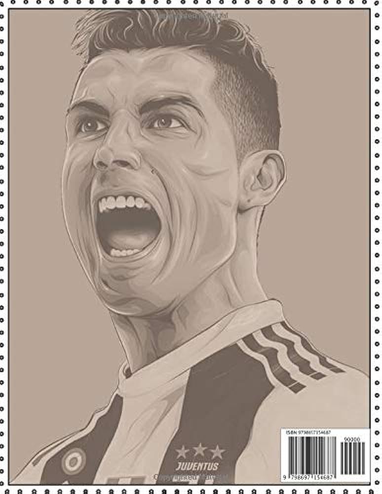 Cristiano ronaldo coloring book coloring books for alls fans of cr with fun easy and relaxing design star coloring book books