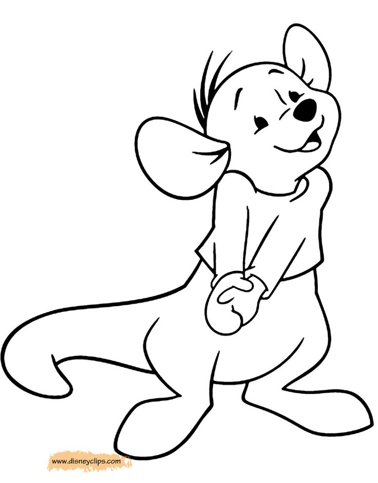 Cute roo disney coloring sheets easy disney drawings winnie the pooh drawing