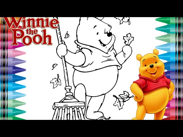 Fall winnie the pooh color with markers disney pages