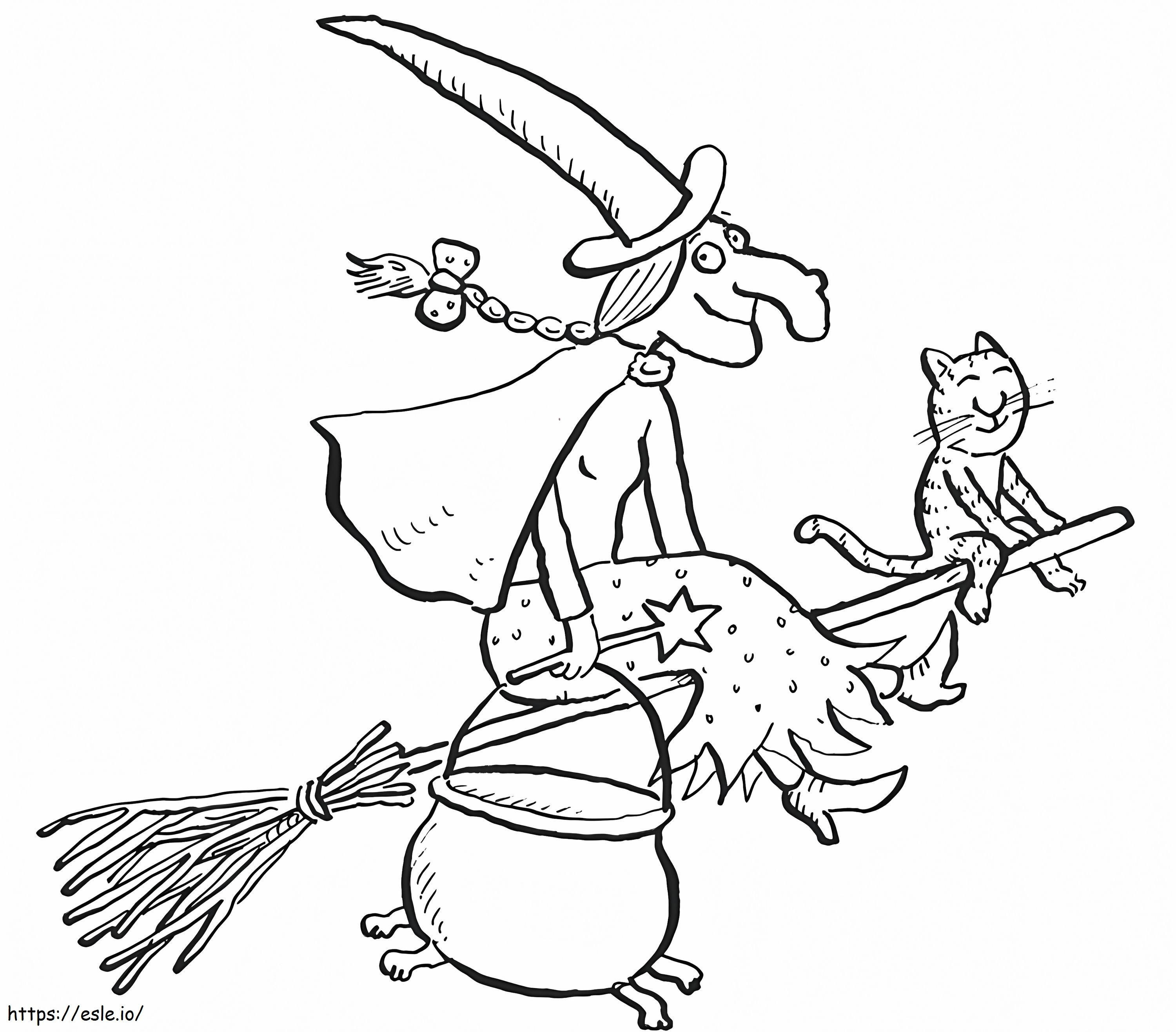 Room on the broom coloring page