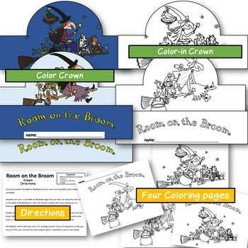 Room on the broom activity crown room on the broom coloring pages