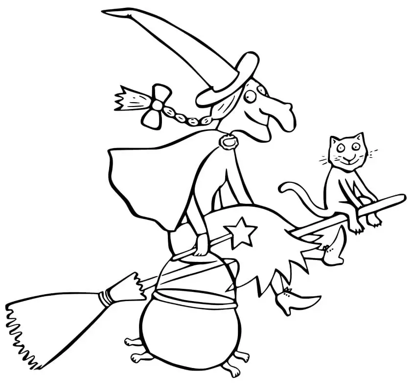Room on the broom malvorlagen