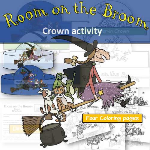 Room on the broom activity crown room on the broom coloring pages