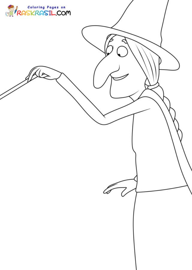 Room on the broom coloring pages