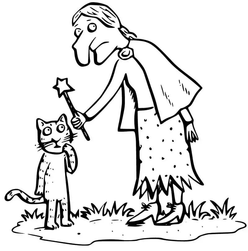 Room on the broom coloring page