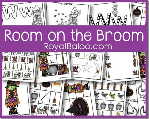 Room on the broom tot and prek packs â royal baloo