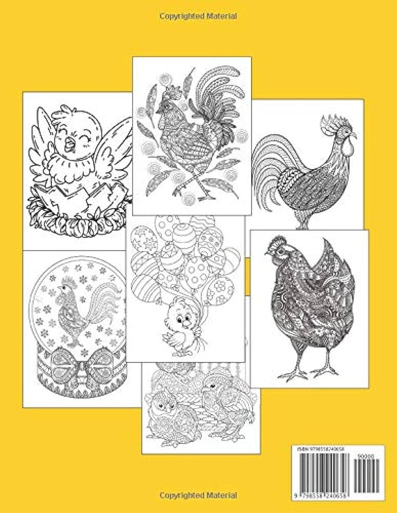 Chickens coloring book chickens coloring pages with cute chicks roosters and more chicken crafts for kids ages