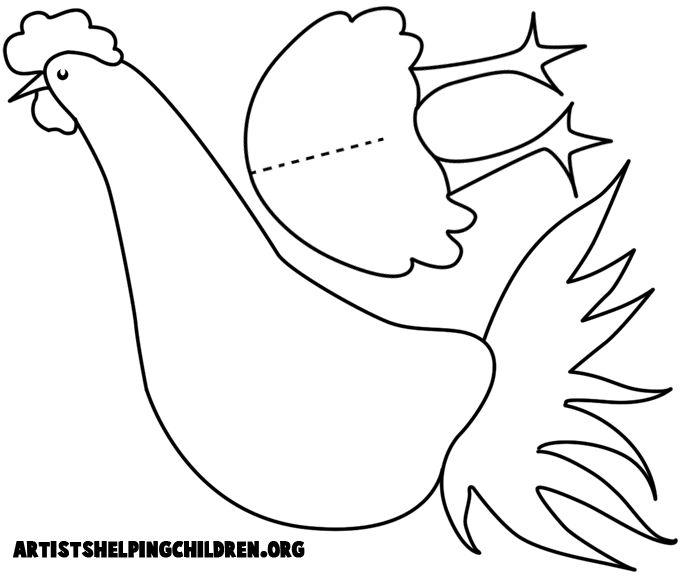 Chicken crafts paper cutout crafts sewing patterns