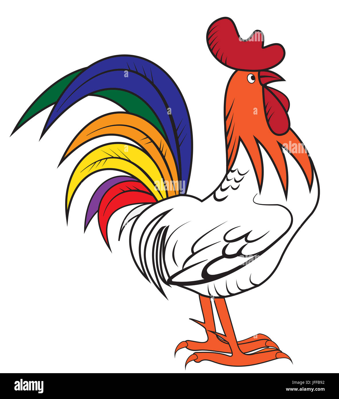 Cartoon rooster cut out stock images pictures