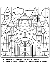 Rooster to color by number