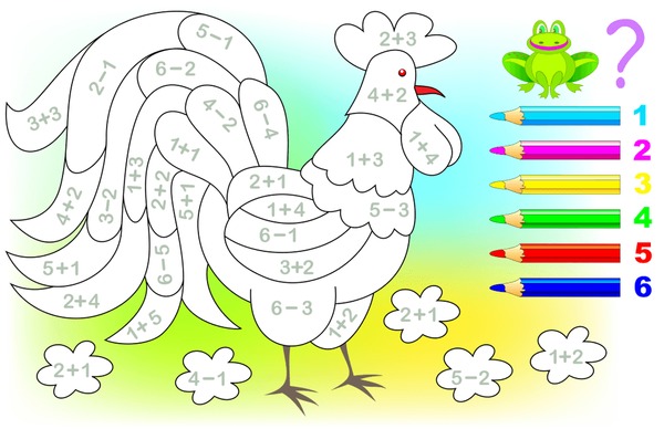 Thousand color by number rooster royalty