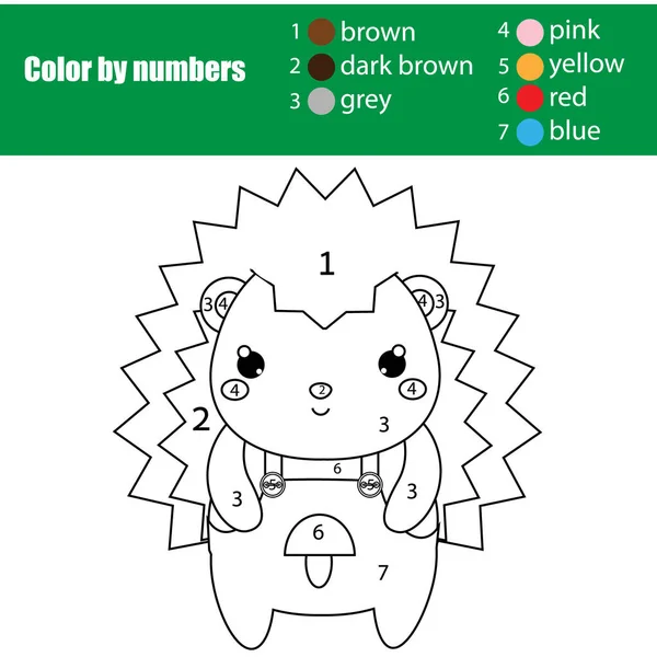 Coloring page with rooster color by numbers stock vector by ksuklein
