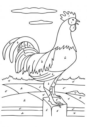 Free printable color by number coloring pages for adults and kids