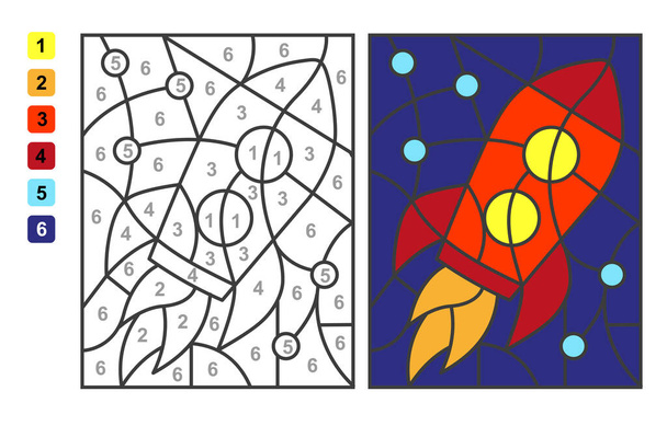 Coloring number free stock vectors