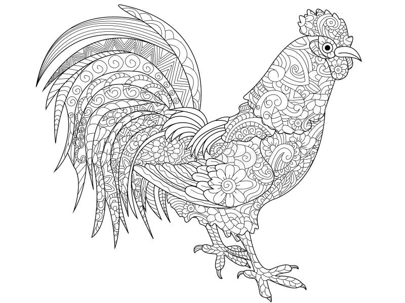 Coloring book vector for adults stock vector
