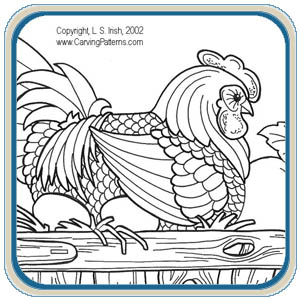 Hens roosters chickens patterns â classic carving patterns â art designs studio