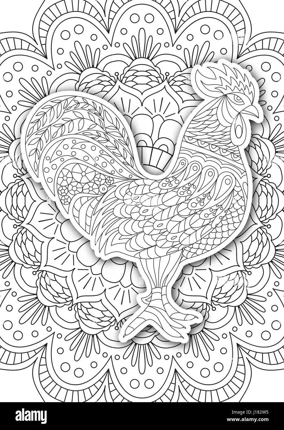 Printable coloring book page for adults