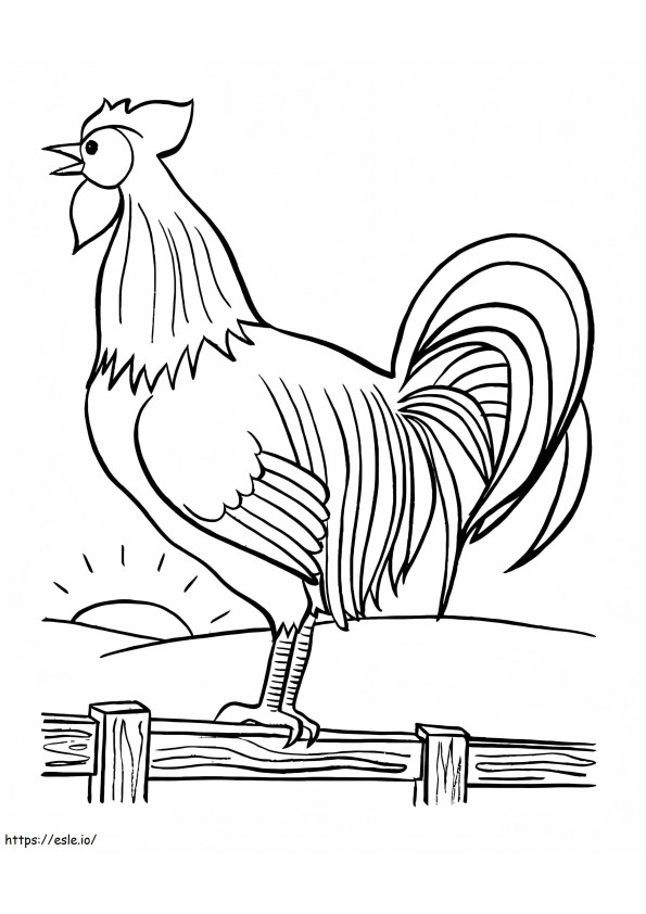 Rooster coloring coloring pages