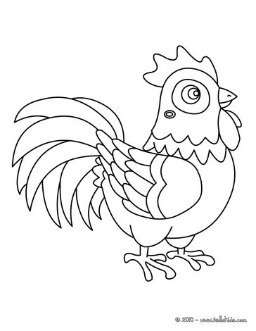 Rooster coloring pages