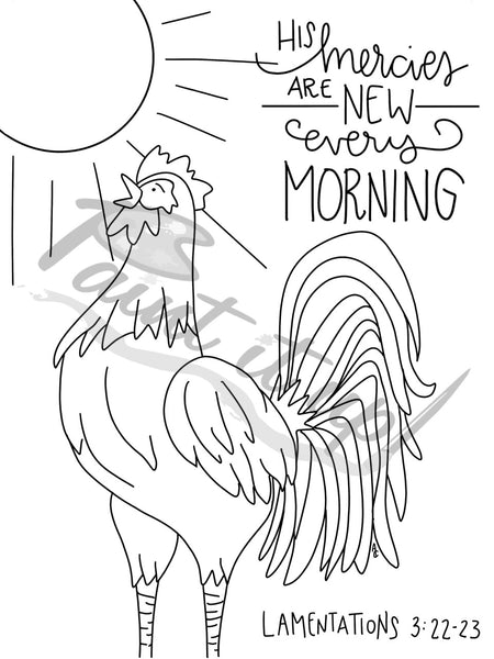 Rooster coloring page â paint it up chesnee