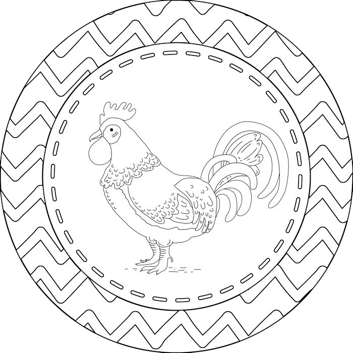 Rooster coloring pages fun rooster scenes for coloring