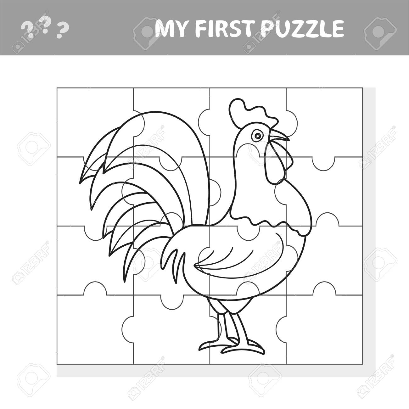 A vector illustration of a chicken puzzle for choldren