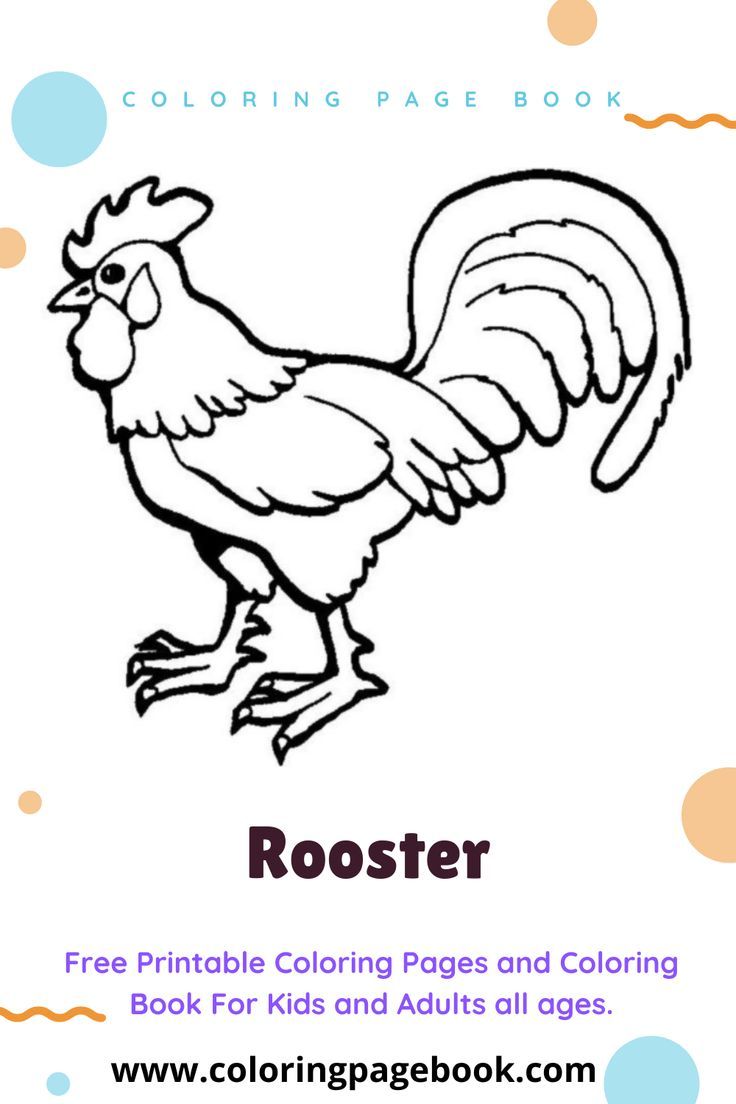 Rooster coloring pages free printable coloring pages printable coloring pages