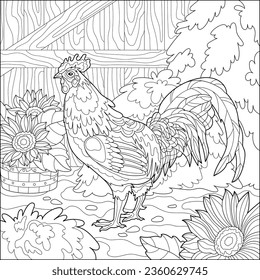 Rooster coloring pages images stock photos d objects vectors