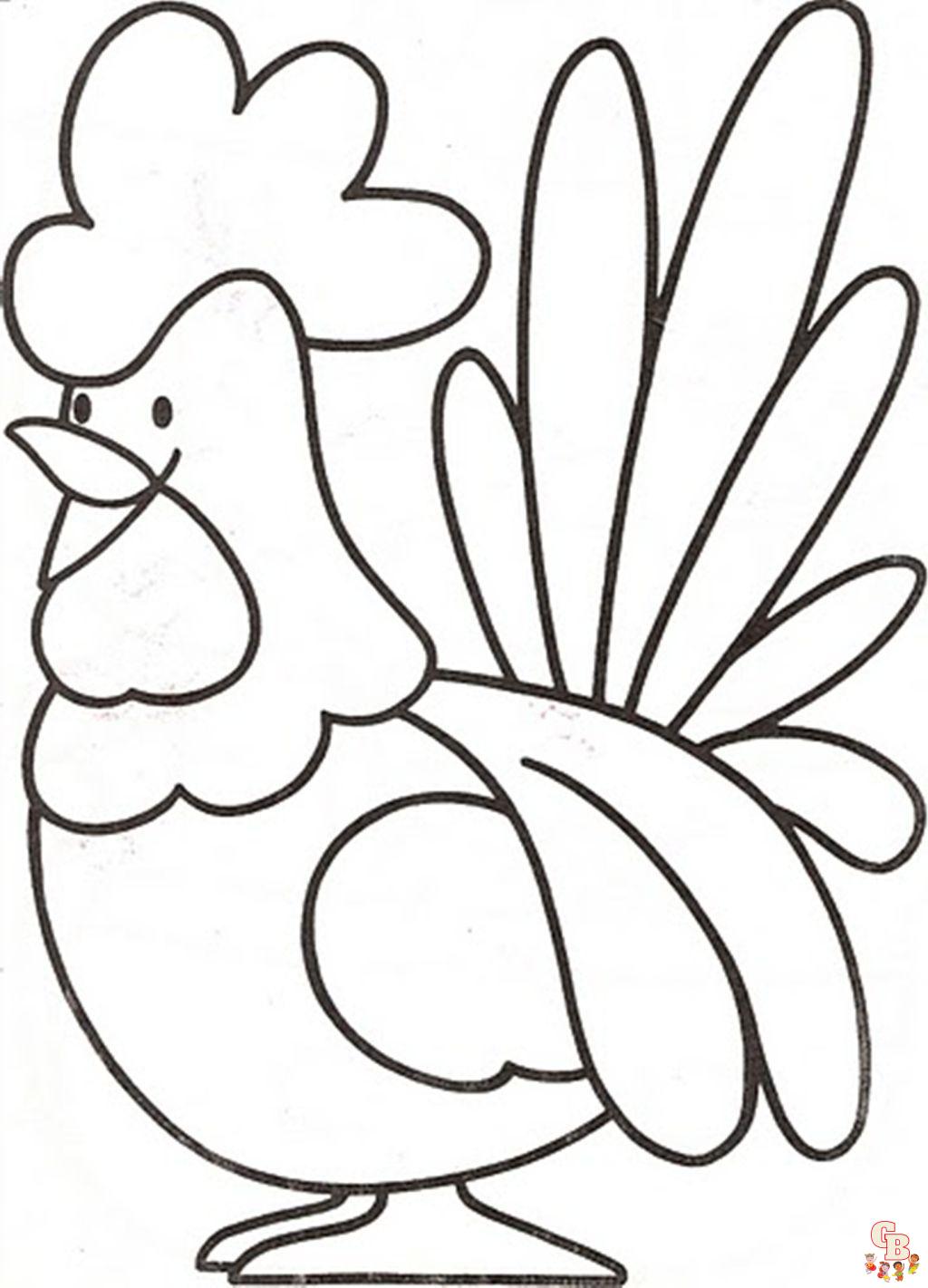 Rooster coloring pages free printable sheets for kids