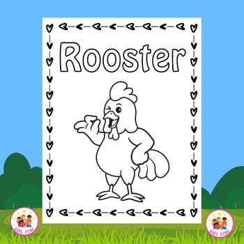 Farm animal coloring pages rooster farm animal coloring sheets rooster