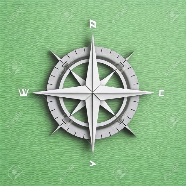 Papel rosa de los vientos en el tilo d y el origami moderna ilustraciãn icono de brãºjula ilustracion svg vectorial clip art vectorizado libre de derechos image