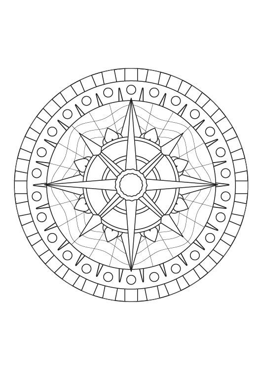 Mandala rosa de los vientos dibujo para colorear e imprimir rosa de los vientos dibujo rosa de los vientos mandalas para colorear