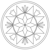 Dibujos de rosa de los vientos para colorear