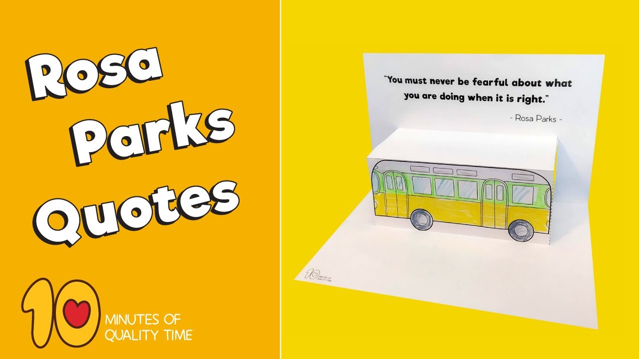 Rosa parks pop up craft â minutes of quality time