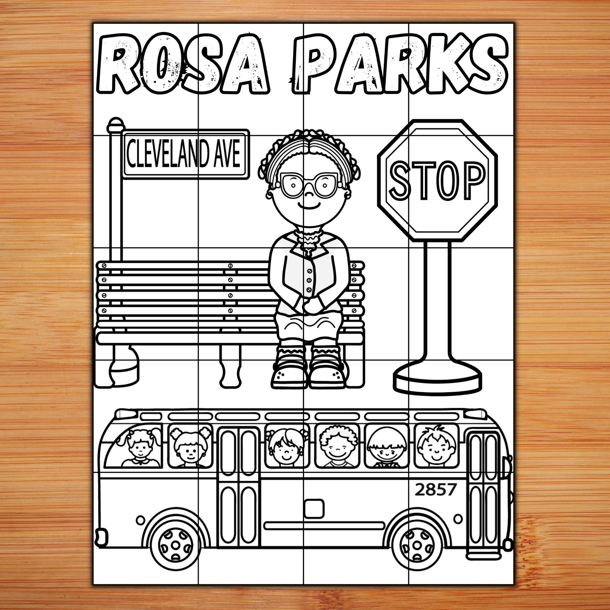 Rosa parks collaborative art project black history month teamwork poster craft copy made by teachers